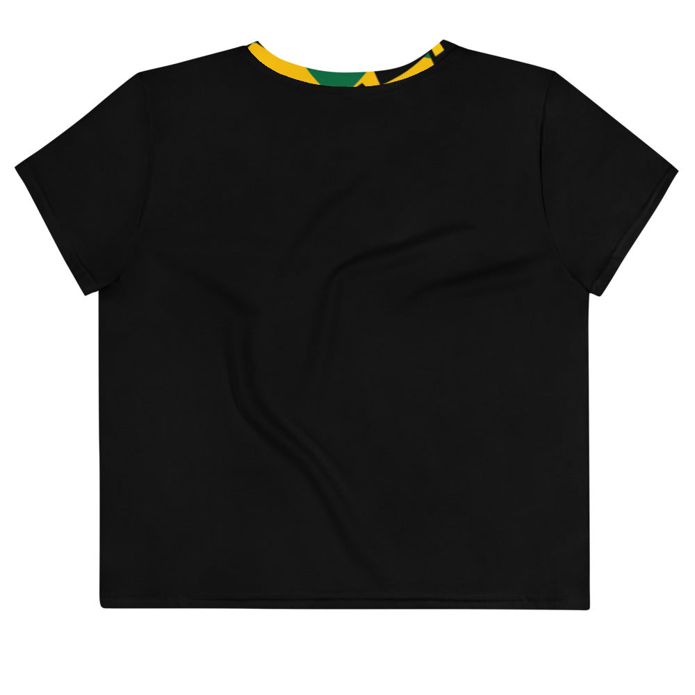 Origen Destination |On-Arrival Point of Origen Symbol-inspired All-Over Print Crop Tee