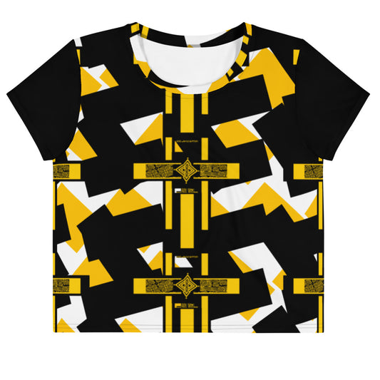 Origen Destination | On-Arrival Point of Origen Symbol-inspired All-Over Print Crop Tee