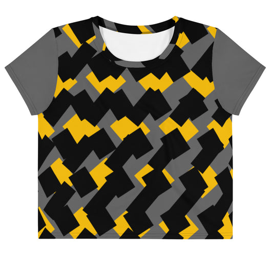 Origen Destination |On-Arrival Point of Origen Symbol-inspired All-Over Print Crop Tee