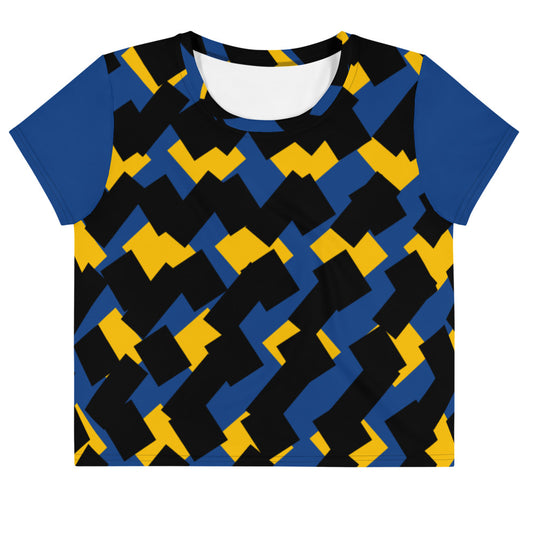 Origen Destination |On-Arrival Point of Origen Symbol-inspired All-Over Print Crop Tee