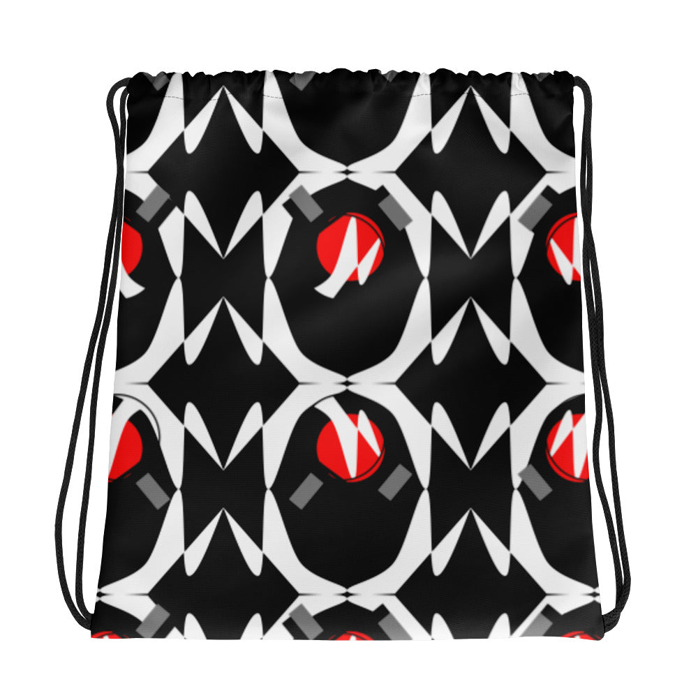 Origen Destination |On-Arrival Point of Origen Symbol-inspired Black Drawstring bag