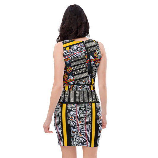 Origen Destination |On-Arrival Point of Origen African Symbol-inspired Sleeveless Dress