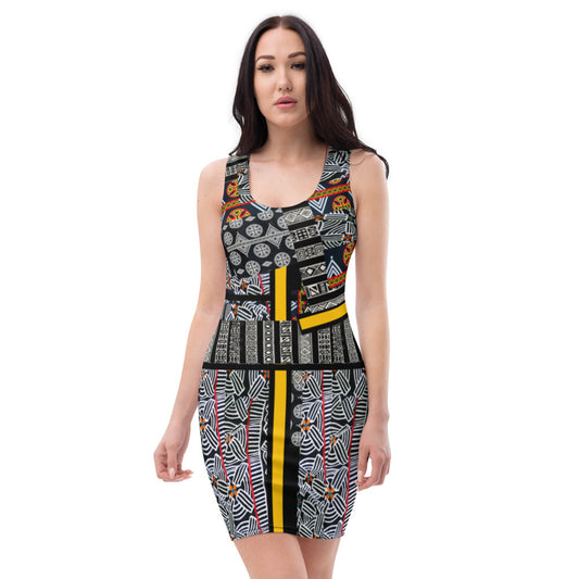 Origen Destination |On-Arrival Point of Origen African Symbol-inspired Sleeveless Dress
