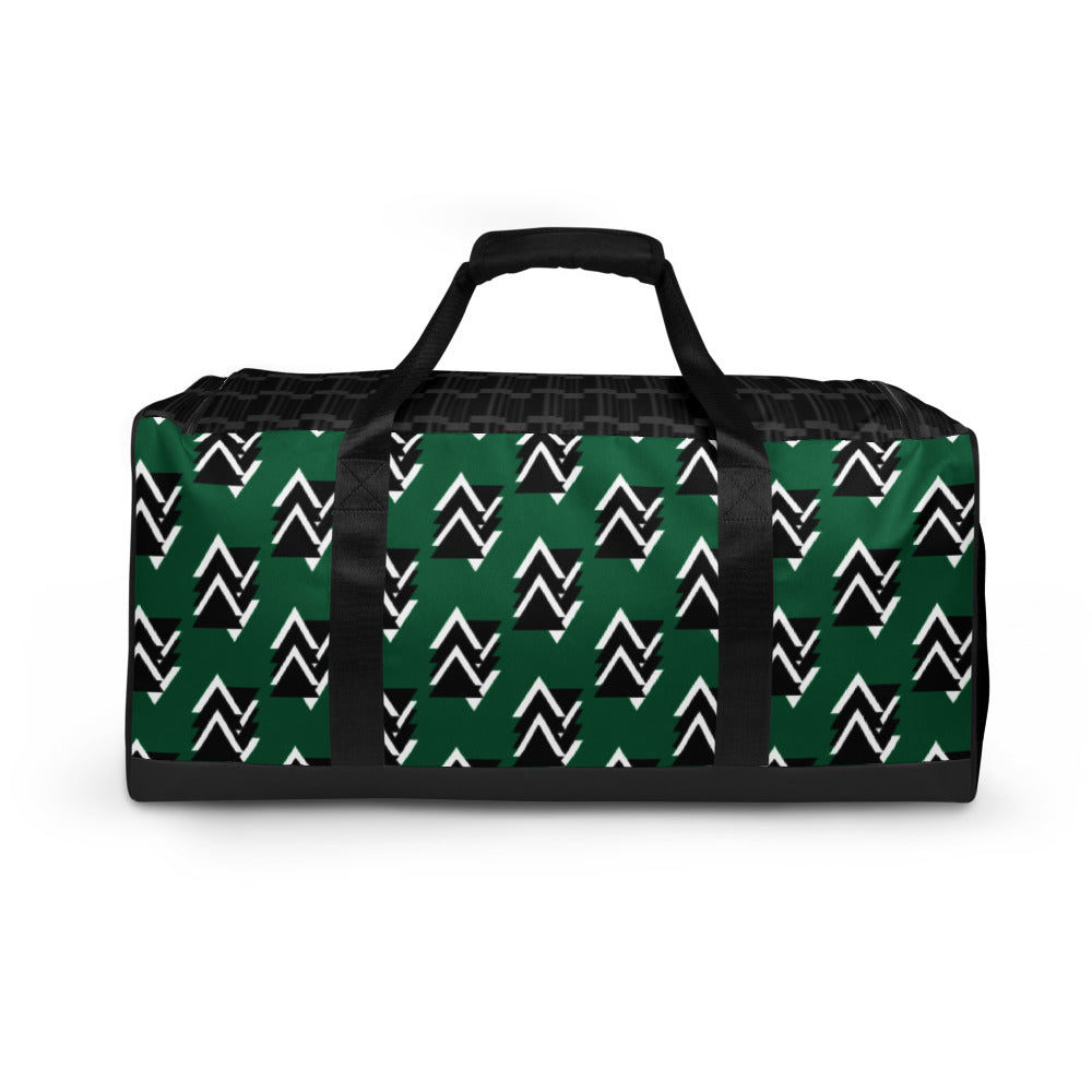 Origen Destination |On-Arrival Point of Origen Symbol-inspired Green Duffle bag