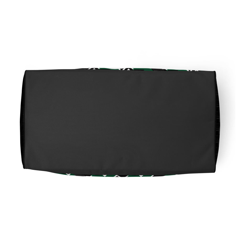 Origen Destination |On-Arrival Point of Origen Symbol-inspired Green Duffle bag