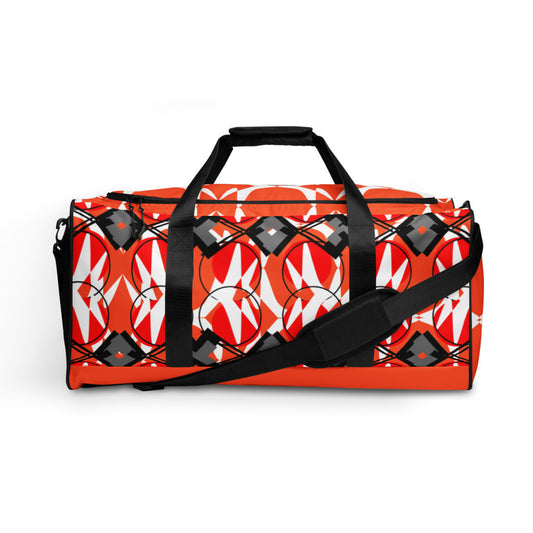 Origen Destination |On-Arrival Point of Origen Symbol-inspired Orange Duffle bag