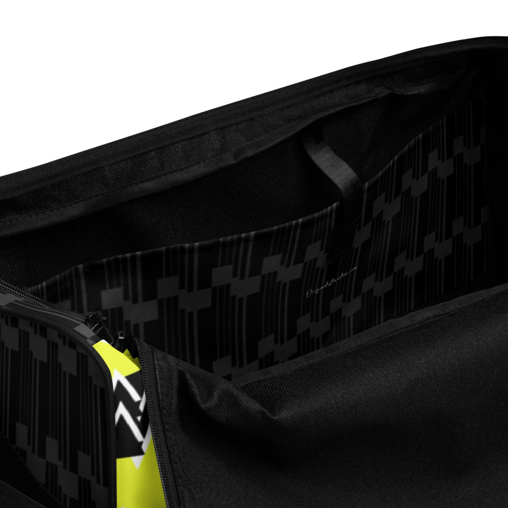 Origen Destination |On-Arrival Point of Origen Symbol-inspired Yellow Duffle bag