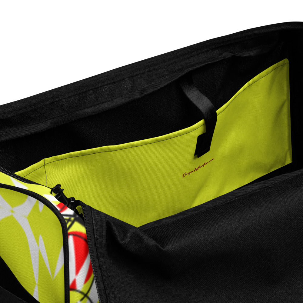 Origen Destination |On-Arrival Point of Origen Symbol-inspired Duffle bag (Yllw)