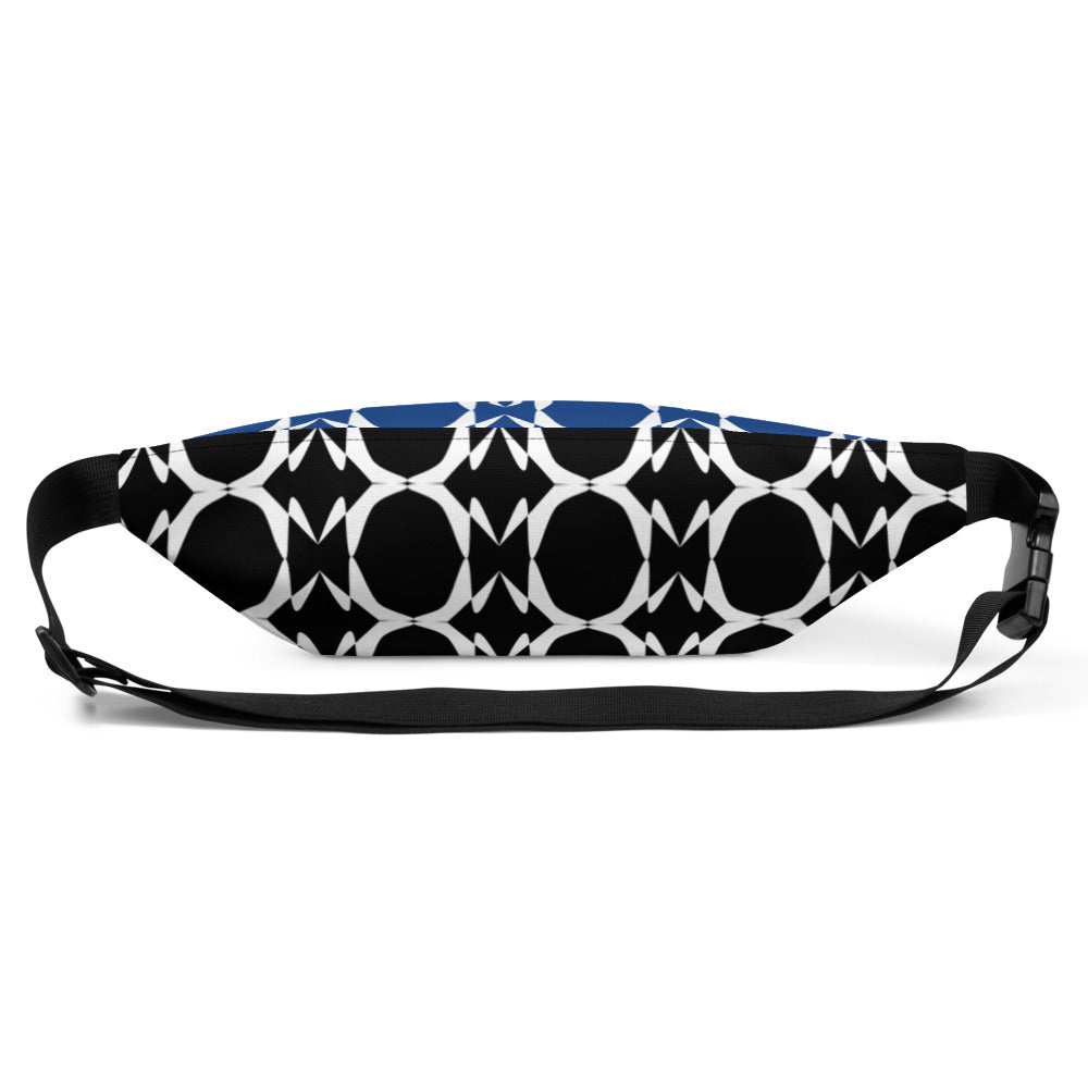 Origen Destination |On-Arrival Point of Origen Symbol-inspired Black/Blue shoulder/waist bag