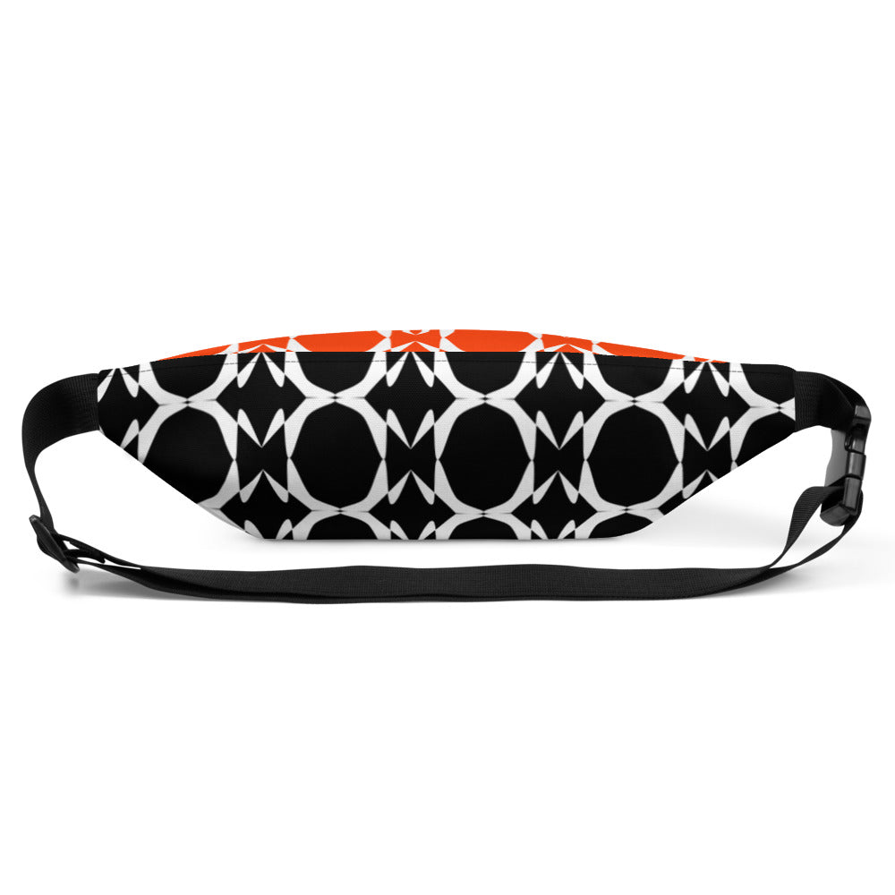 Origen Destination |On-Arrival Point of Origen Symbol-inspired Black/orange shoulder/waist bag