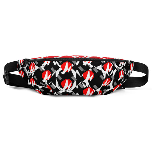 Origen Destination |On-Arrival Point of Origen Symbol-inspired Black/Red shoulder/waist bag