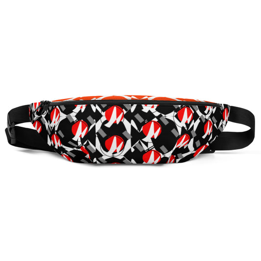 Origen Destination |On-Arrival Point of Origen Symbol-inspired Black/orange shoulder/waist bag