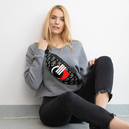 Origen Destination |On-Arrival Point of Origen Symbol-inspired Black shoulder/waist bag