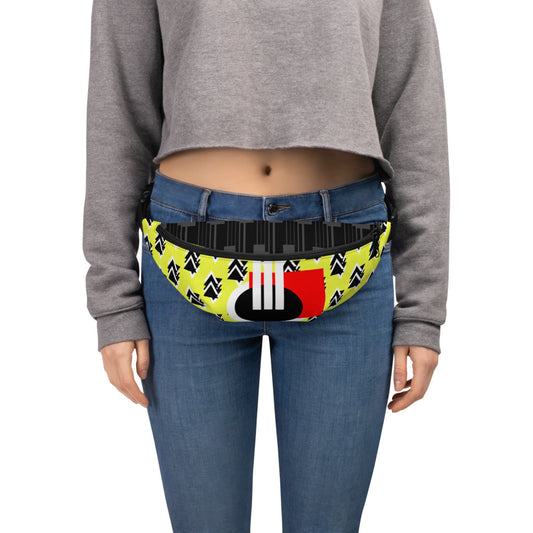 Origen Destination |On-Arrival Point of Origen Symbol-inspired Yellow shoulder/waist bag