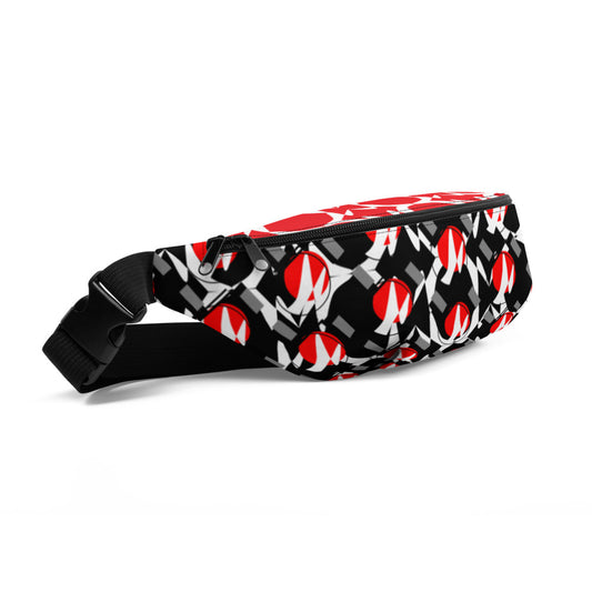 Origen Destination |On-Arrival Point of Origen Symbol-inspired Black/Red shoulder/waist bag