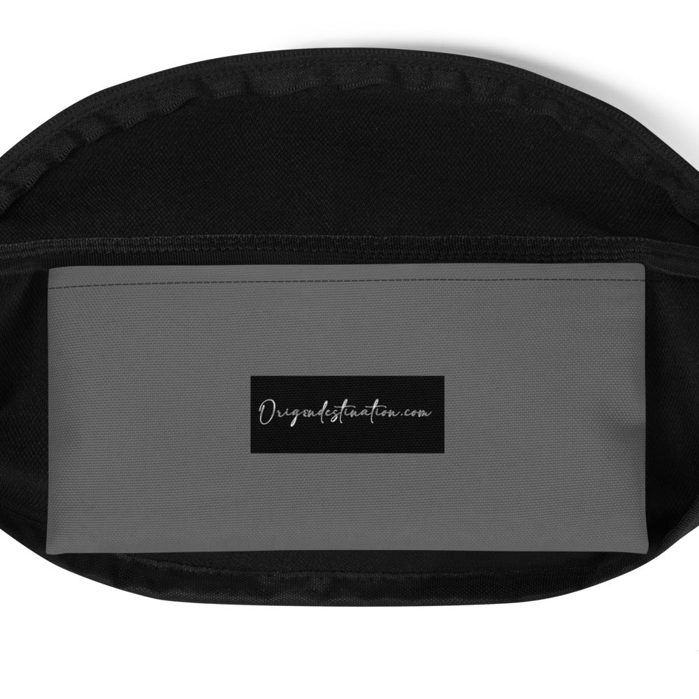 Origen Destination |On-Arrival Point of Origen Symbol-inspired Black/Gray shoulder/waist bag