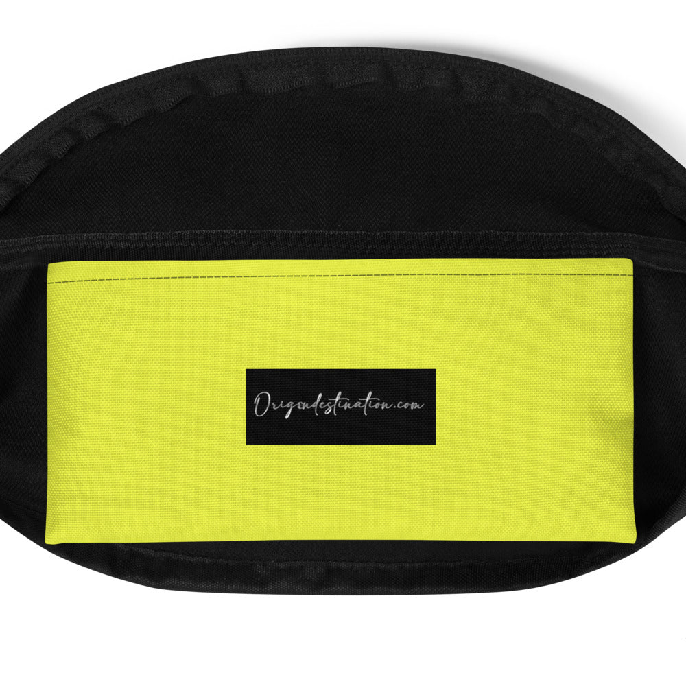 Origen Destination |On-Arrival Point of Origen Symbol-inspired Yellow/Black shoulder/waist bag