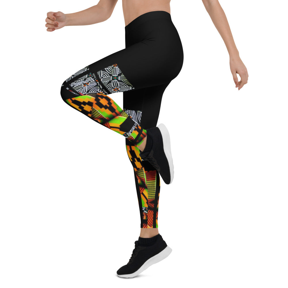 Origen Destination |On-Arrival Point of Origen African Symbol-inspired Women Leggings