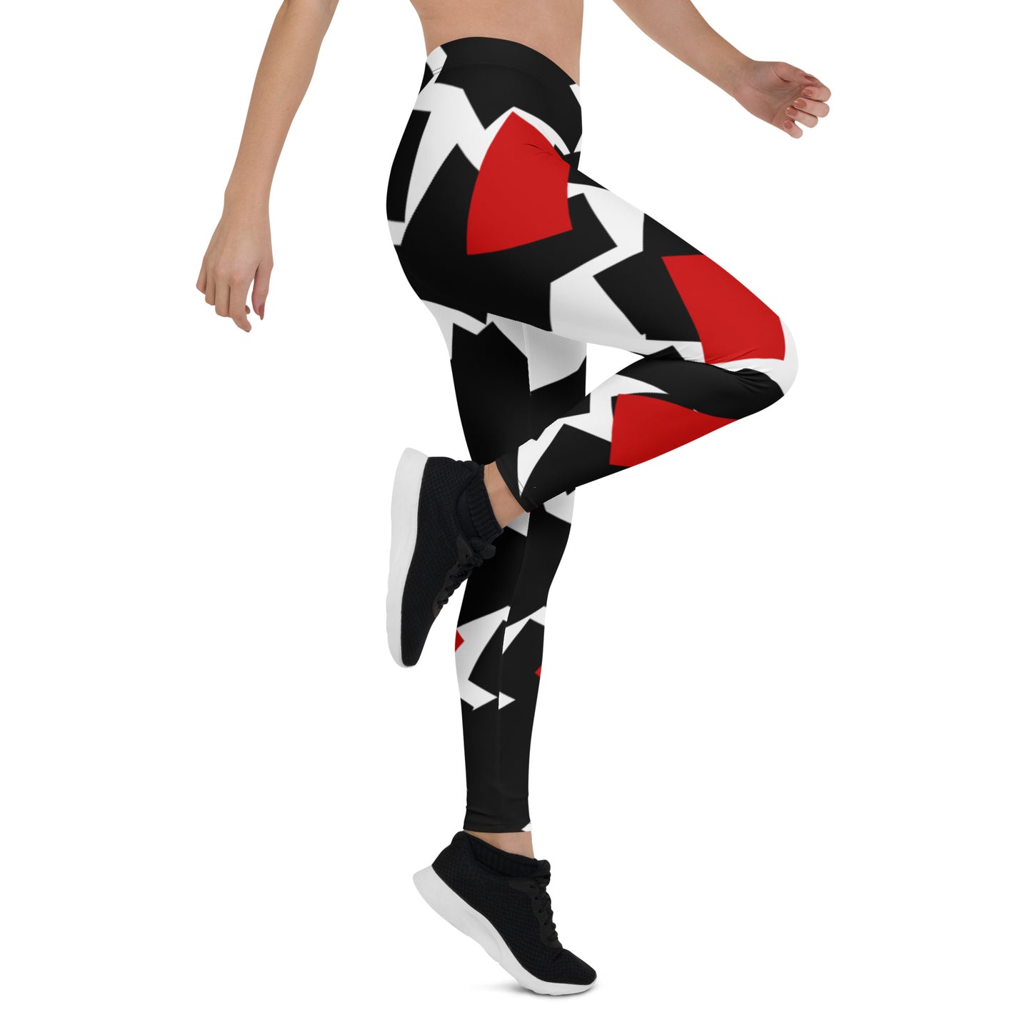 Origen Destination |On-Arrival Point of Origen Symbol-inspired Red/Black/White Leggings