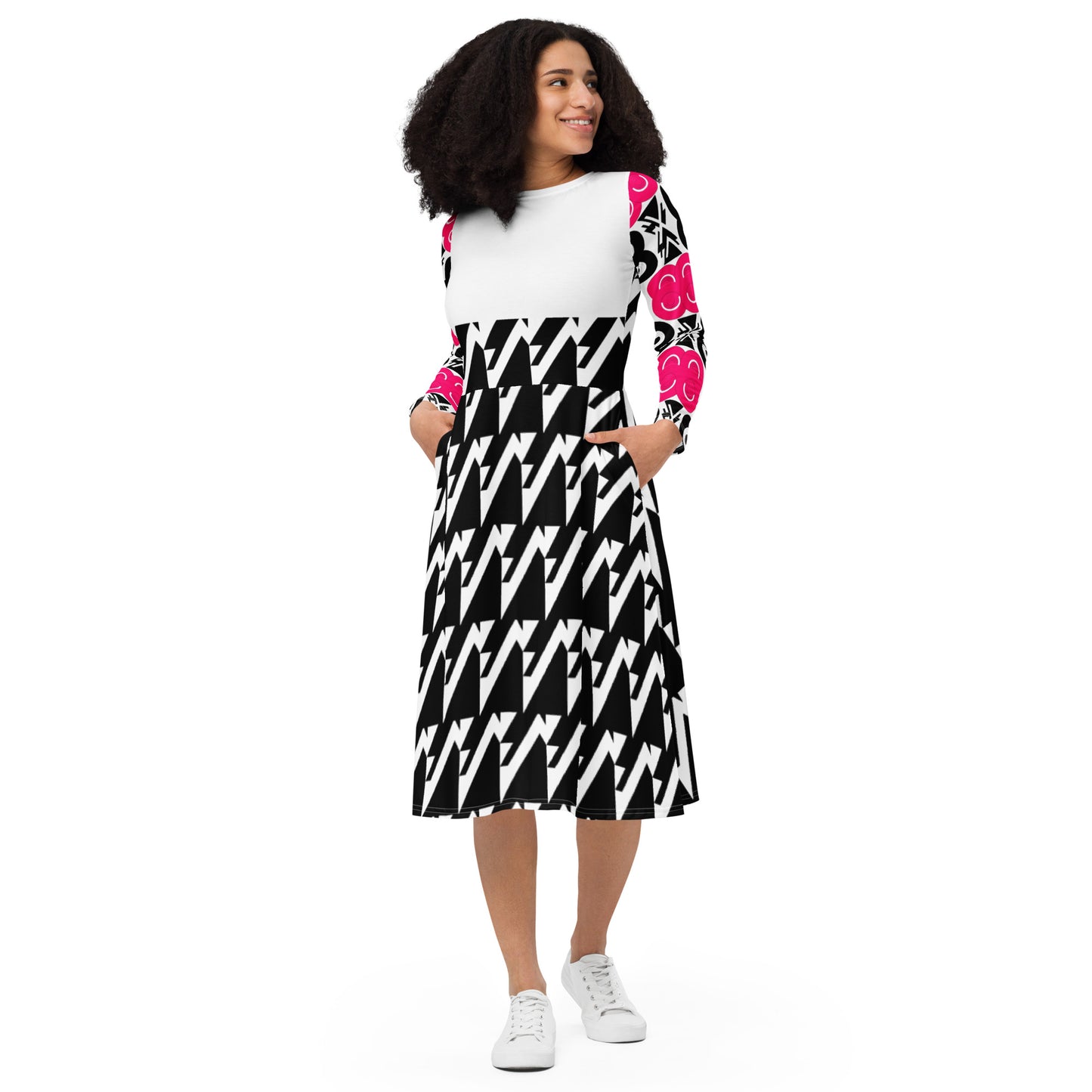 Origen Destination Women's Long-sleeve Midi dress