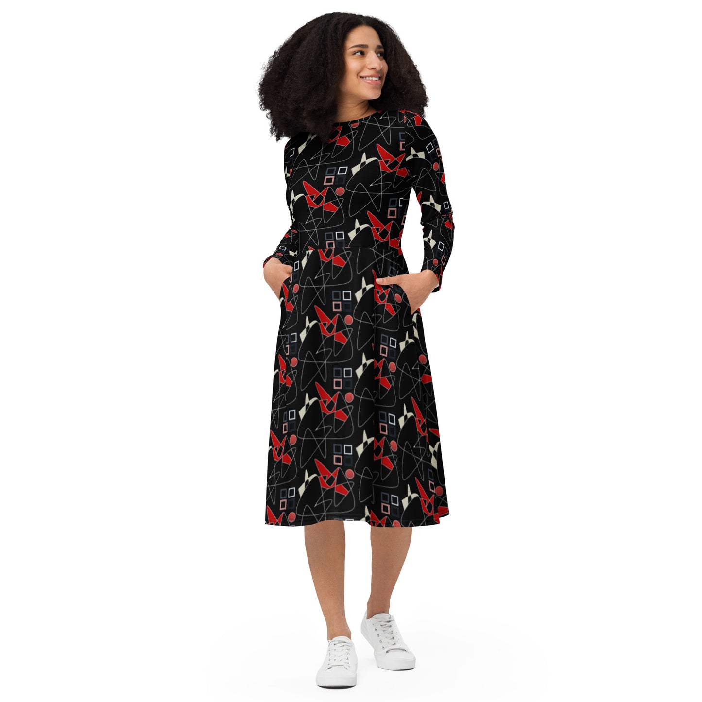 Origen Destination Women's Long-sleeve Midi dress