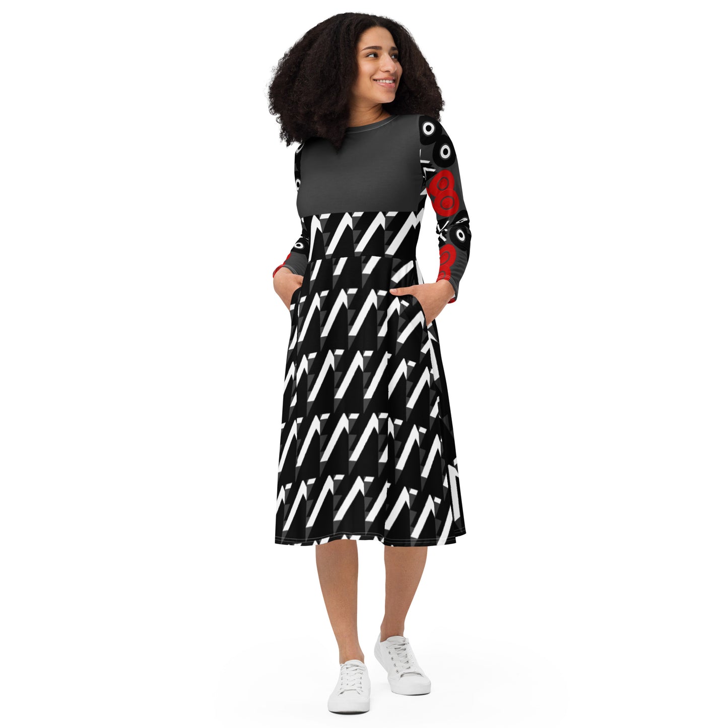 Origen Destination Women's Long-sleeve Midi dress