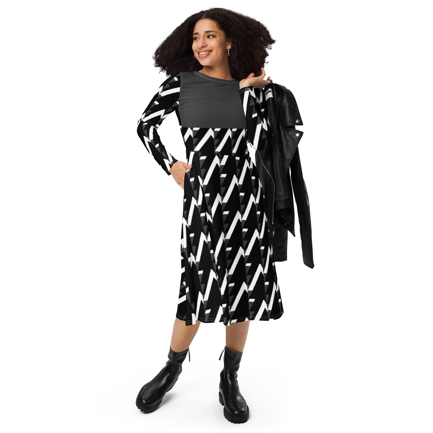 OD Women's long-sleeve MIDI Dress Patterns