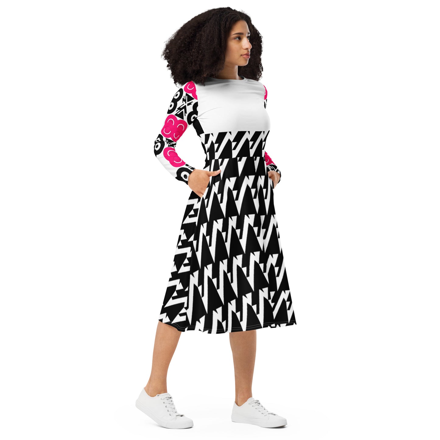 Origen Destination Women's Long-sleeve Midi dress