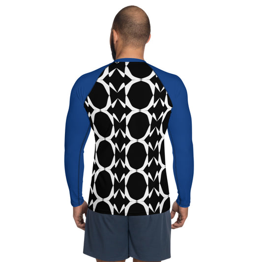 Origen Destination |On-Arrival Point of Origen Symbol-inspired Men's Blue Rash Guard