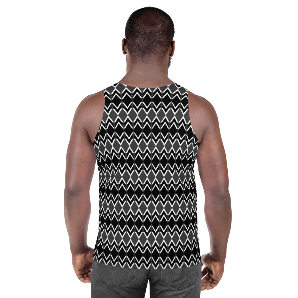 Origen Destination |On-Arrival Point of Origen Symbol-inspired Gray Unisex Tank Top