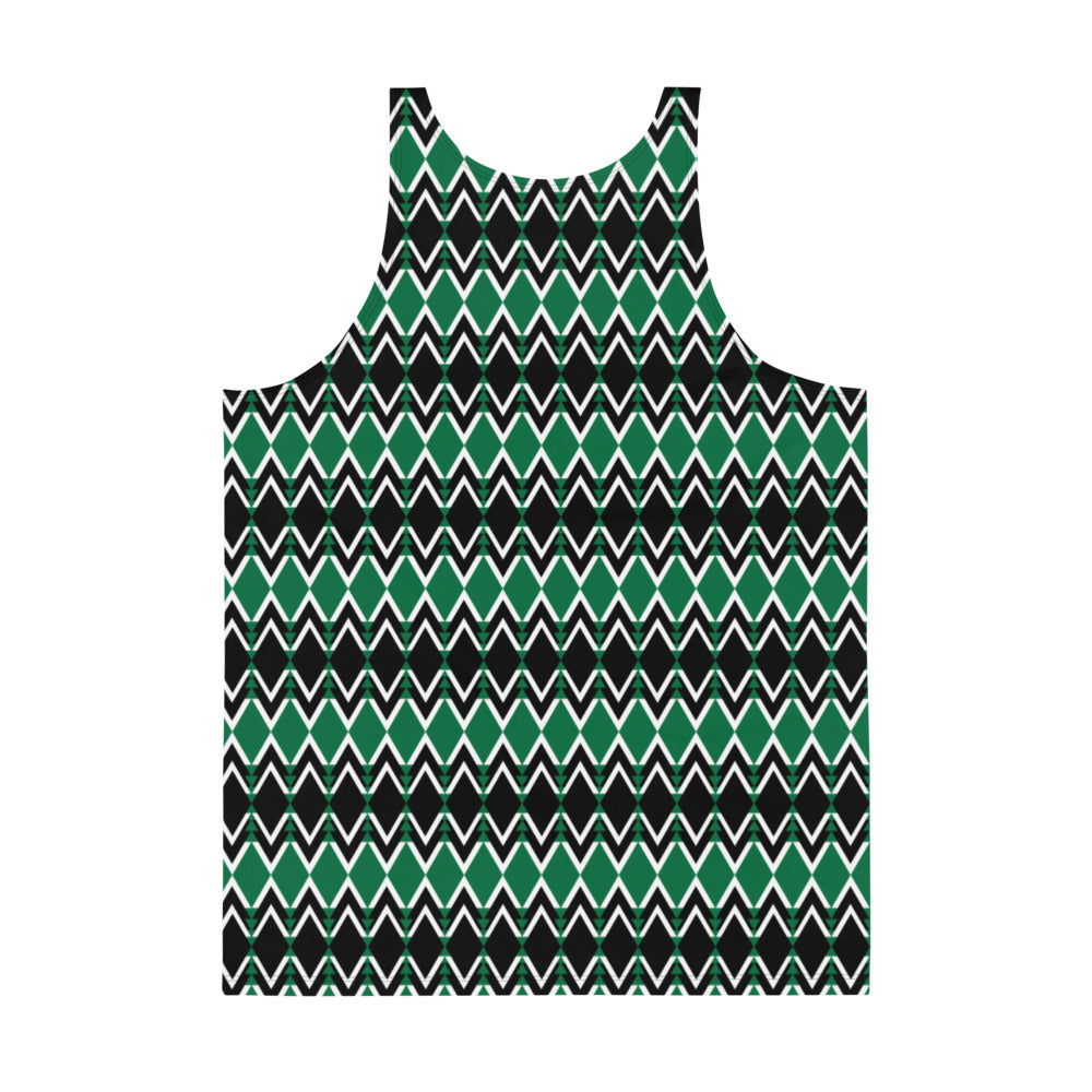 Origen Destination |On-Arrival Point of Origen Symbol-inspired Green Unisex Tank Top