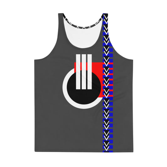 Origen Destination |On-Arrival Point of Origen Symbol-inspired Gray Unisex Tank Top