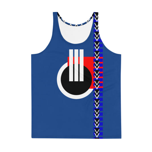 Origen Destination |On-Arrival Point of Origen Symbol-inspired Blue Unisex Tank Top