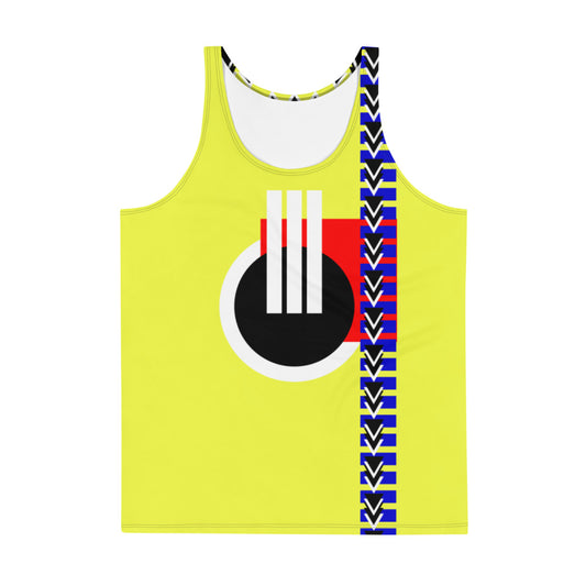 Origen Destination |On-Arrival Point of Origen Symbol-inspired Yellow Unisex Tank Top