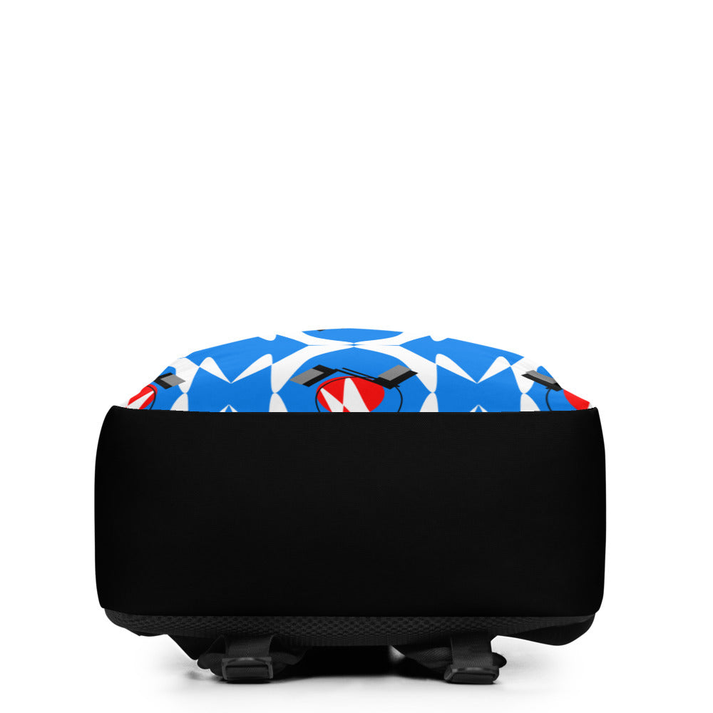 Origen Destination |On-Arrival Point of Origen Symbol-inspired Minimalist Turquoise Backpack