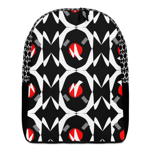 Origen Destination |On-Arrival Point of Origen Symbol-inspired Minimalist Black Backpack