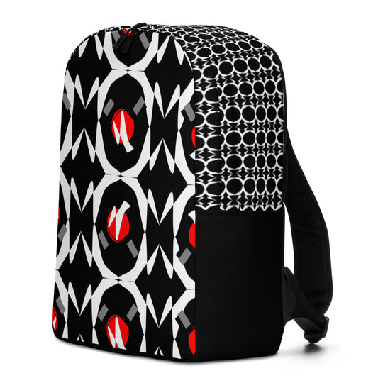 Origen Destination |On-Arrival Point of Origen Symbol-inspired Minimalist Black Backpack