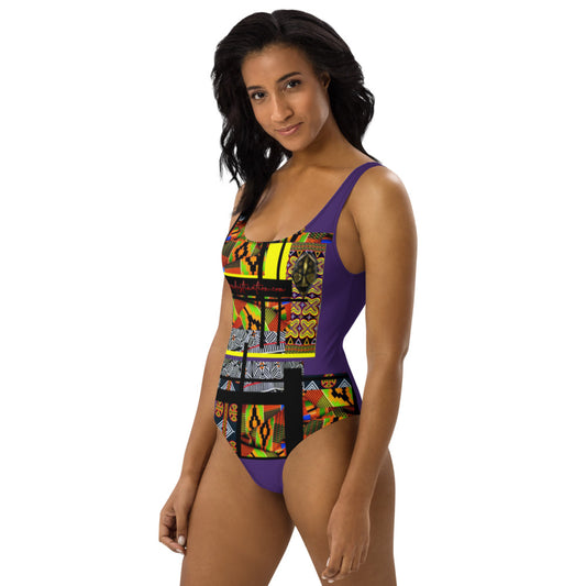 Origen Destination | On-Arrival Point of Origɛn African Symbol-inspired One-Piece Swimsuit