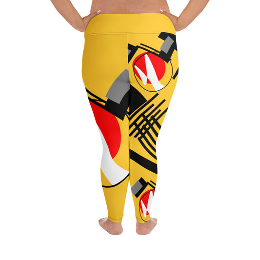 Origen Destination |On-Arrival Point of Origen Symbol-inspired Women’s Gold Full-figured Leggings