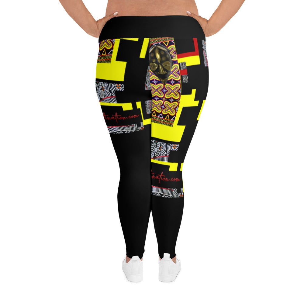 Origɛn Destination |On-Arrival Point of Origɛn African Symbol-inspired Full-figured Leggings