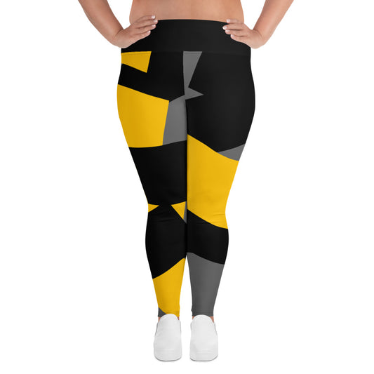 Origen Destination |On-Arrival Point of Origen Symbol-inspired Black/Gold Leggings