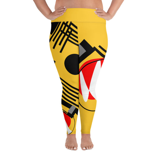 Origen Destination |On-Arrival Point of Origen Symbol-inspired Women’s Gold Full-figured Leggings