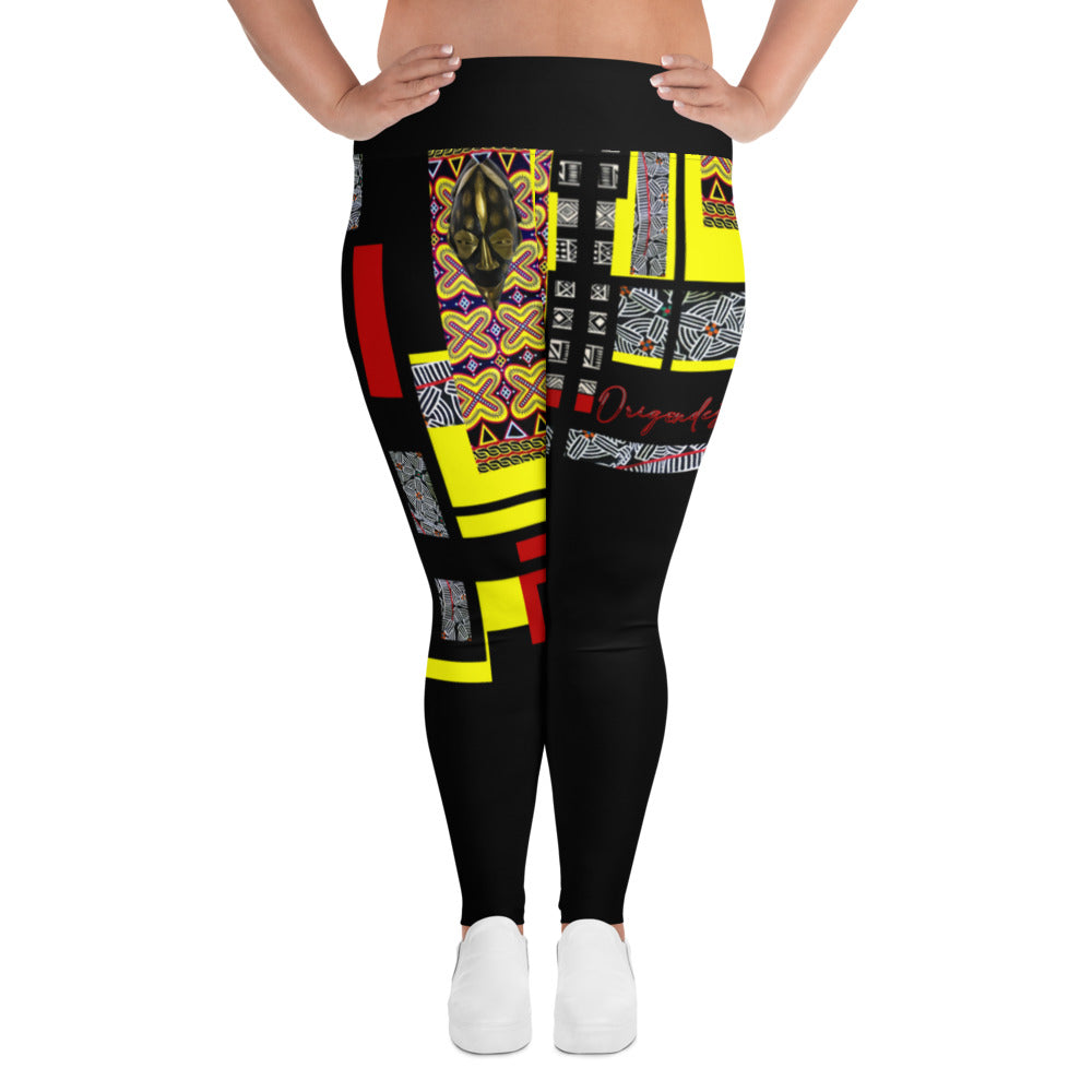 Origɛn Destination |On-Arrival Point of Origɛn African Symbol-inspired Full-figured Leggings
