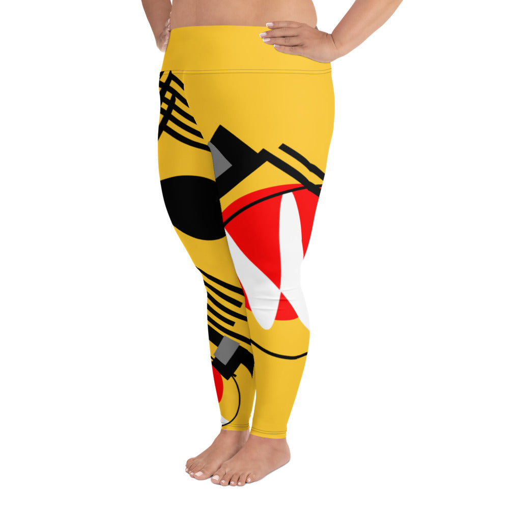 Origen Destination |On-Arrival Point of Origen Symbol-inspired Women’s Gold Full-figured Leggings