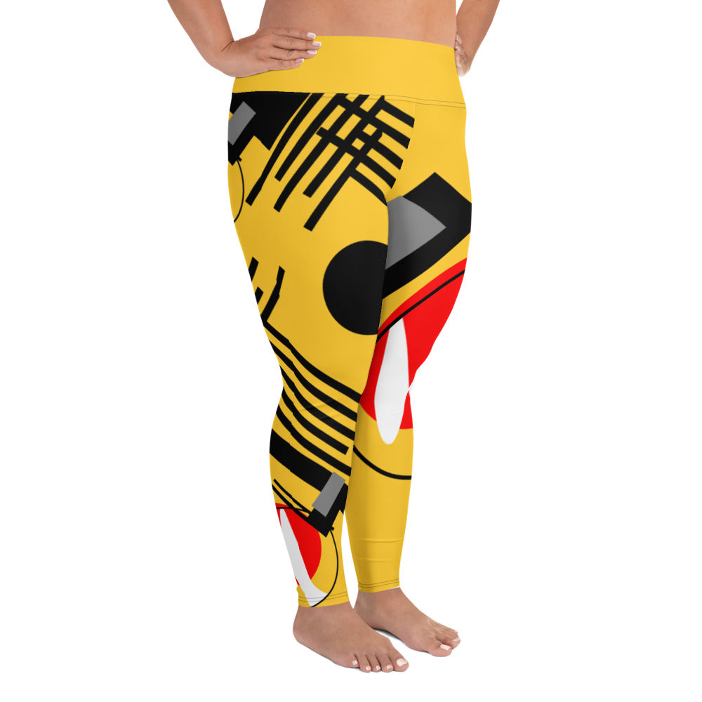 Origen Destination |On-Arrival Point of Origen Symbol-inspired Women’s Gold Full-figured Leggings