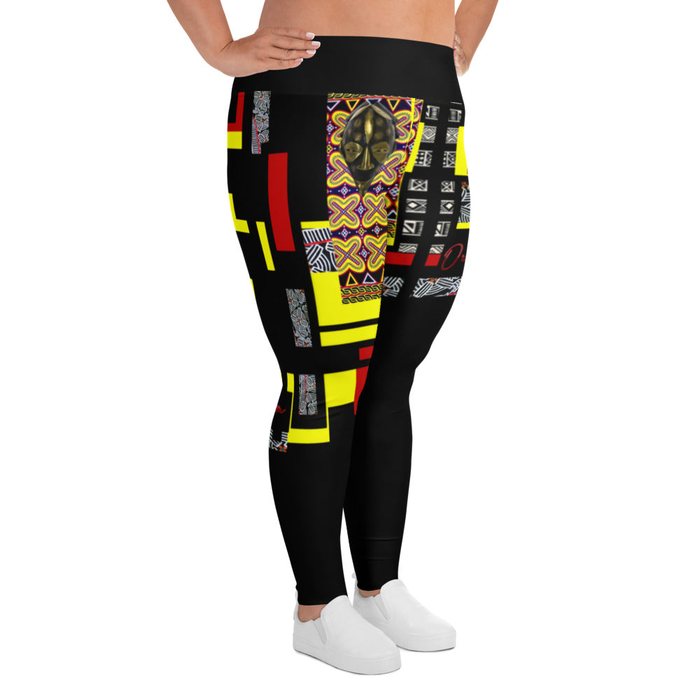 Origɛn Destination |On-Arrival Point of Origɛn African Symbol-inspired Full-figured Leggings