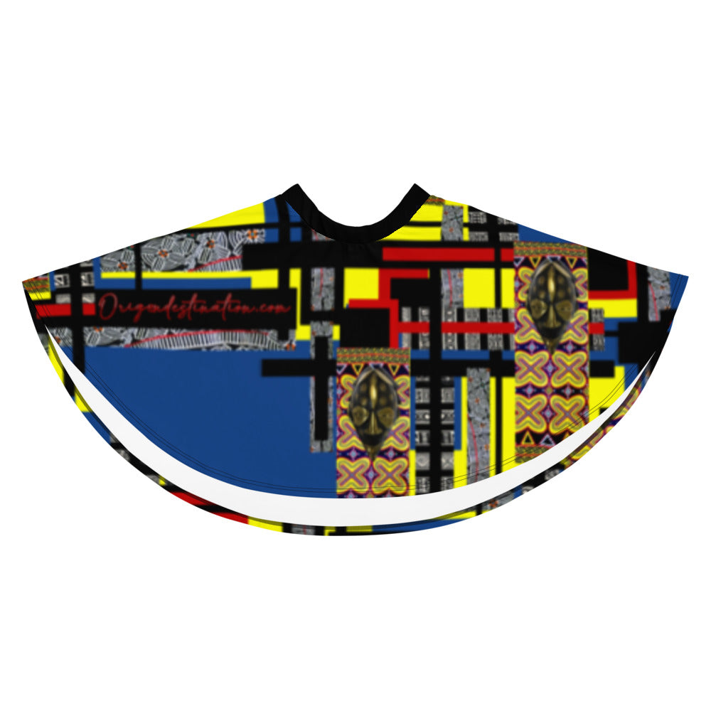 Origen Destination |On-Arrival Point of Origen African Symbol-inspired Flare Skirt