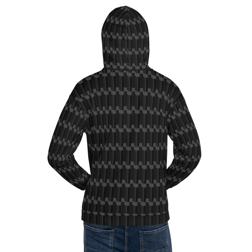 Origen Destination |On-Arrival Point of Origen Symbol-inspired Black/Gray Unisex Hoodie