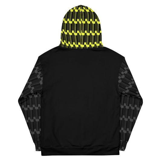 Origen Destination |On-Arrival Point of Origen Symbol-inspired Yellow/Gray Unisex Hoodie