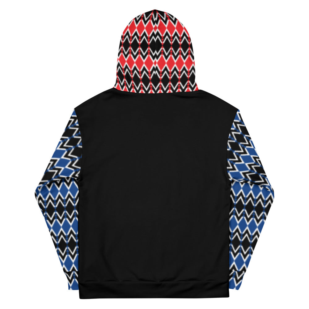 Origen Destination |On-Arrival Point of Origen Symbol-inspired Blue/Red Unisex Hoodie